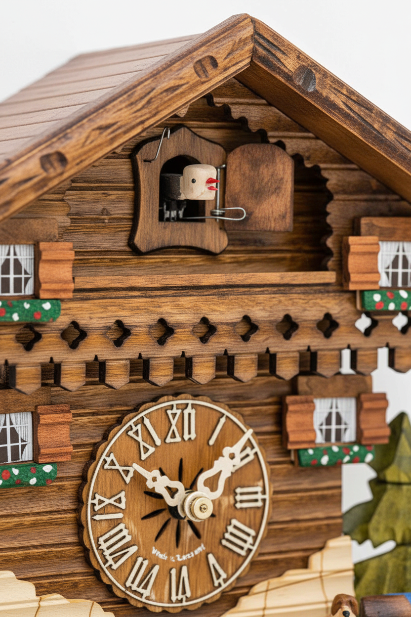 Black Forest Cuckoo Clock - Cuckoo Bird Close-up