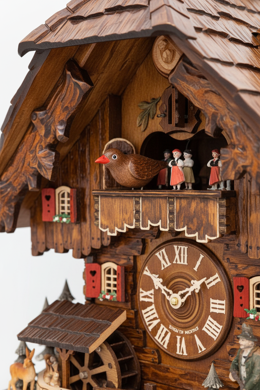 Black Forest Cuckoo Clock - Cuckoo Bird Close-up