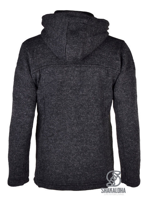 Knitted Woollen Jacket with Single Stitch Knitting