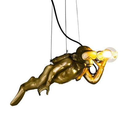Gold Ceiling Lamp Monkey Diver Dave