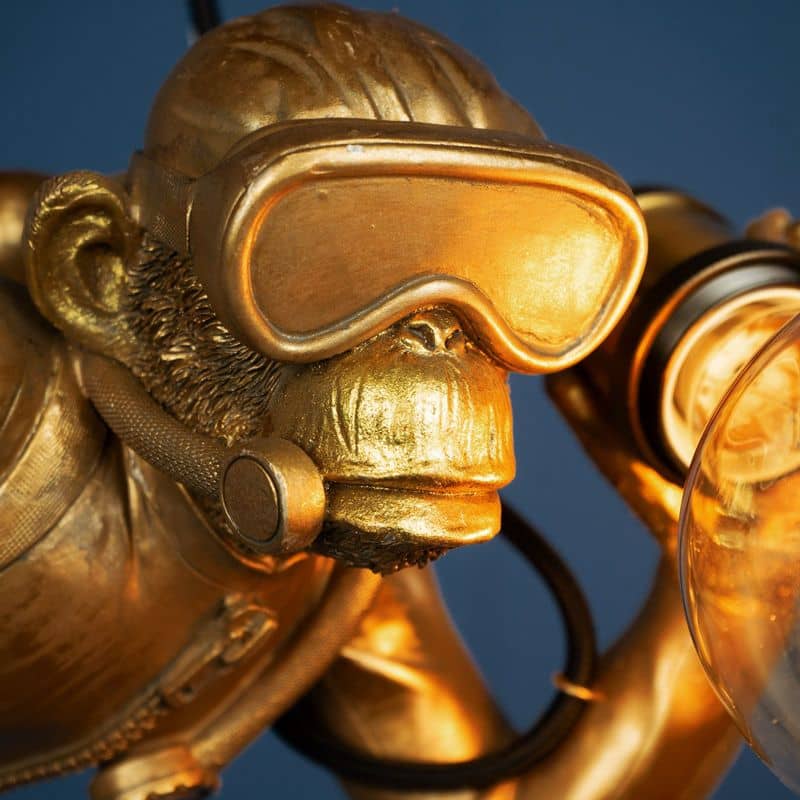 Gold Ceiling Lamp Monkey Diver Dave