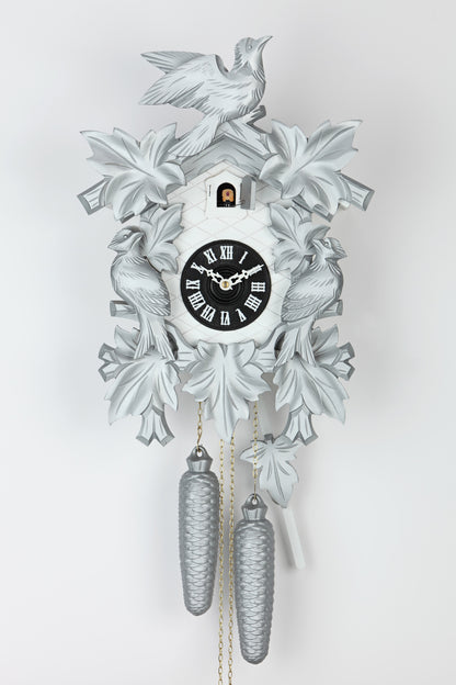 Traditional Black Forest Cuckoo Clock - Silver Edition