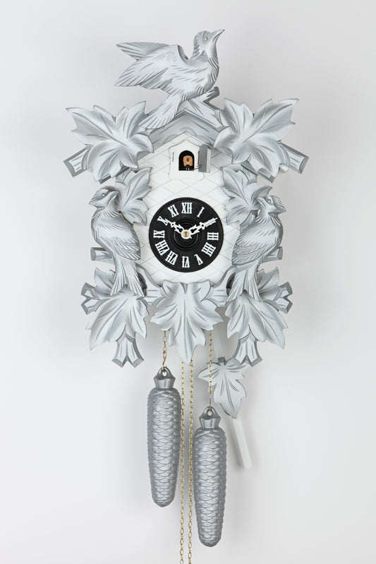 Traditional Black Forest Cuckoo Clock - Silver Edition