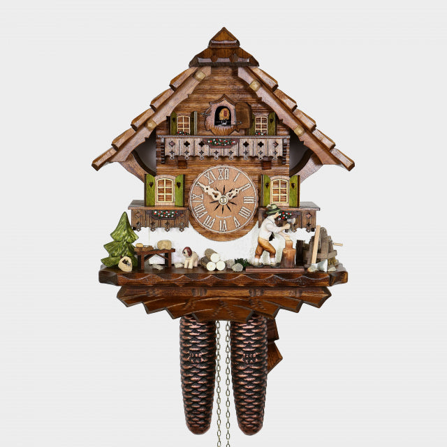 Black Forest Cuckoo Clock - Chalet Style - Woodchopper