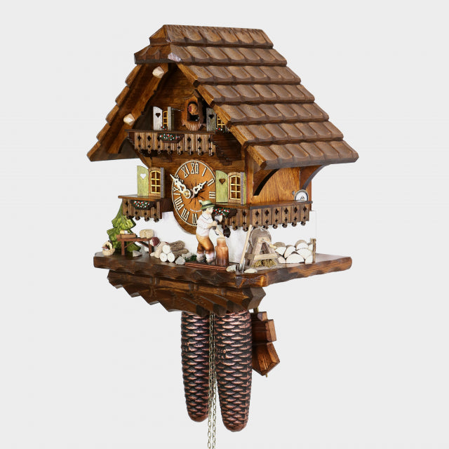 Black Forest Cuckoo Clock - Chalet Style - Woodchopper