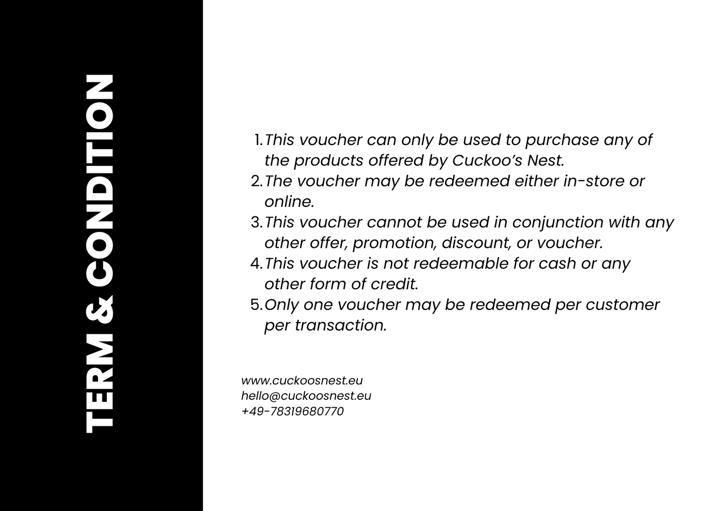 Cuckoo's Nest Gift Card