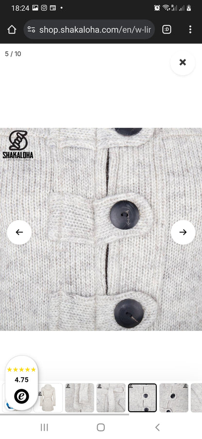 Ladies Long Woollen Cardigan