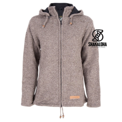 Woollen Cardigan with a Detachable Hood