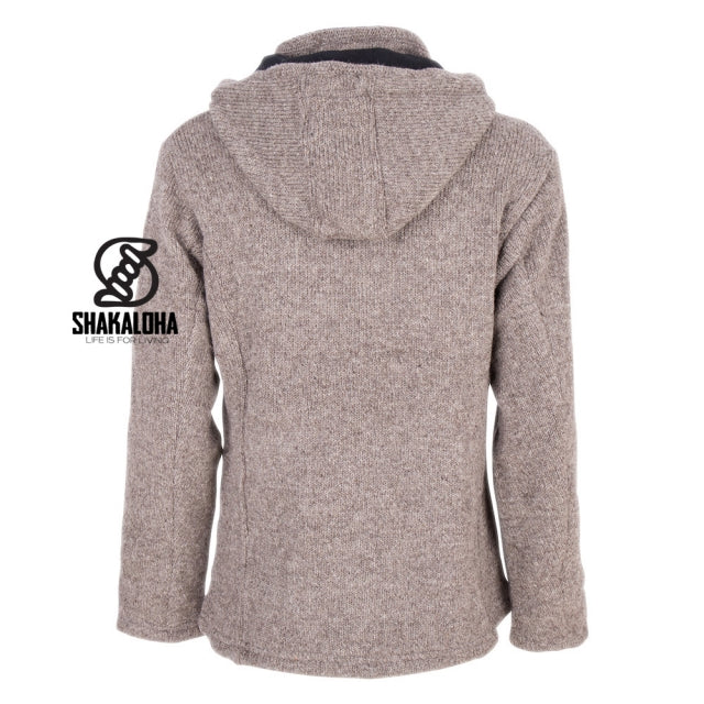 Woollen Cardigan with a Detachable Hood
