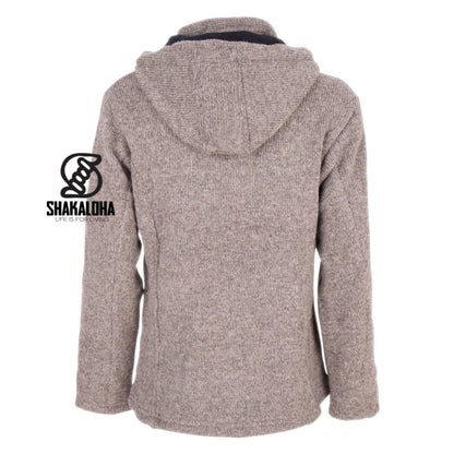 Woollen Cardigan with a Detachable Hood