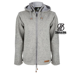 Beige Woollen Cardigan with a Detachable Hood