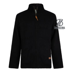 Woollen Cardigan with High Collar with Soft Fleece Lining