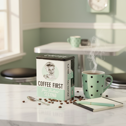 Coffee First retro storage tin - kitchen lifestyle