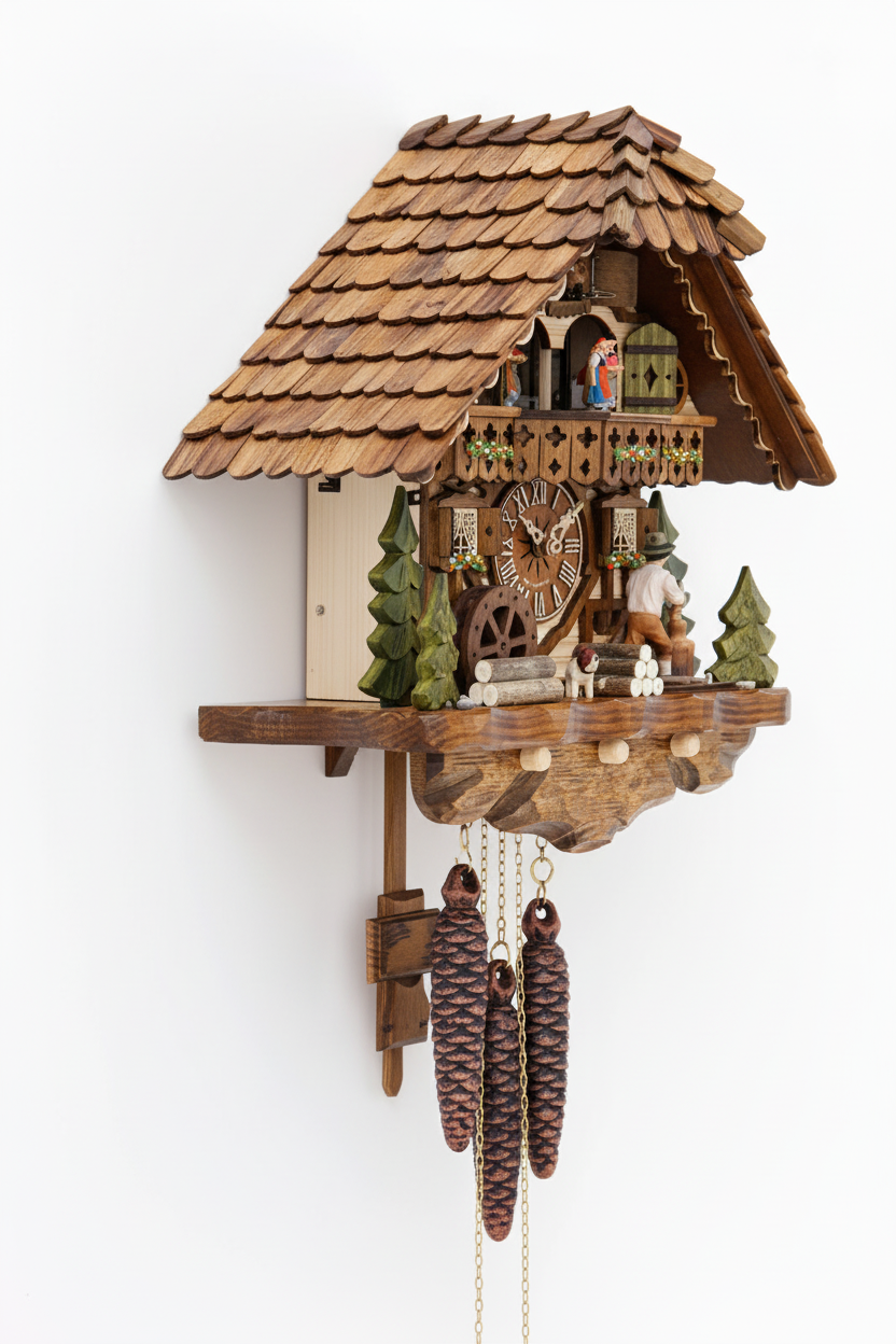 Black Forest Cuckoo Clock - Side View