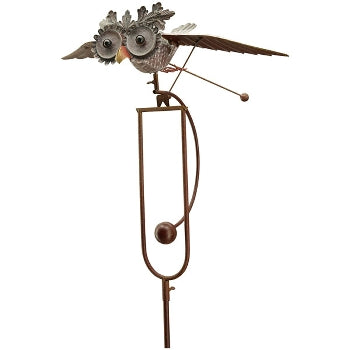 Metal Owl Rocker Sculpture