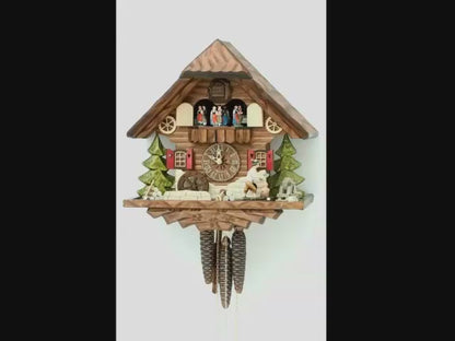 Black Forest Cuckoo Clock - Woodchopper & Dancing Couples