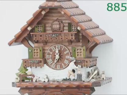 Black Forest Cuckoo Clock - Chalet Style - Woodchopper