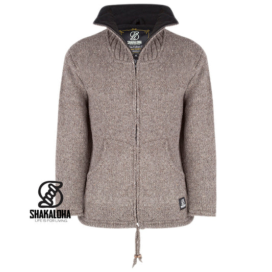Unisex Woollen Jacket with a High-Standing Collar