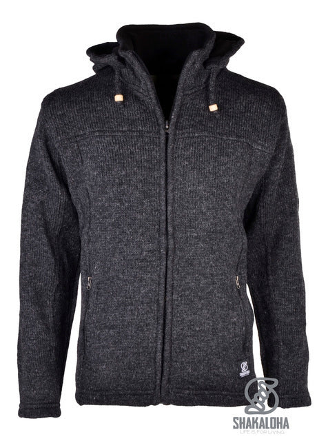 Knitted Woollen Jacket with Single Stitch Knitting