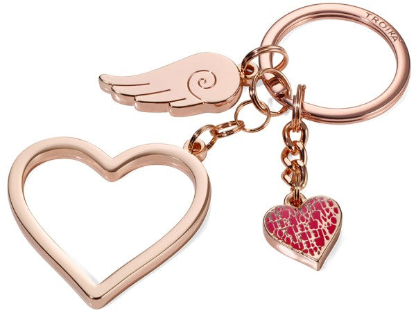 Keyring with 3 charms LOVE IS IN THE AIR - Cuckoos Nest